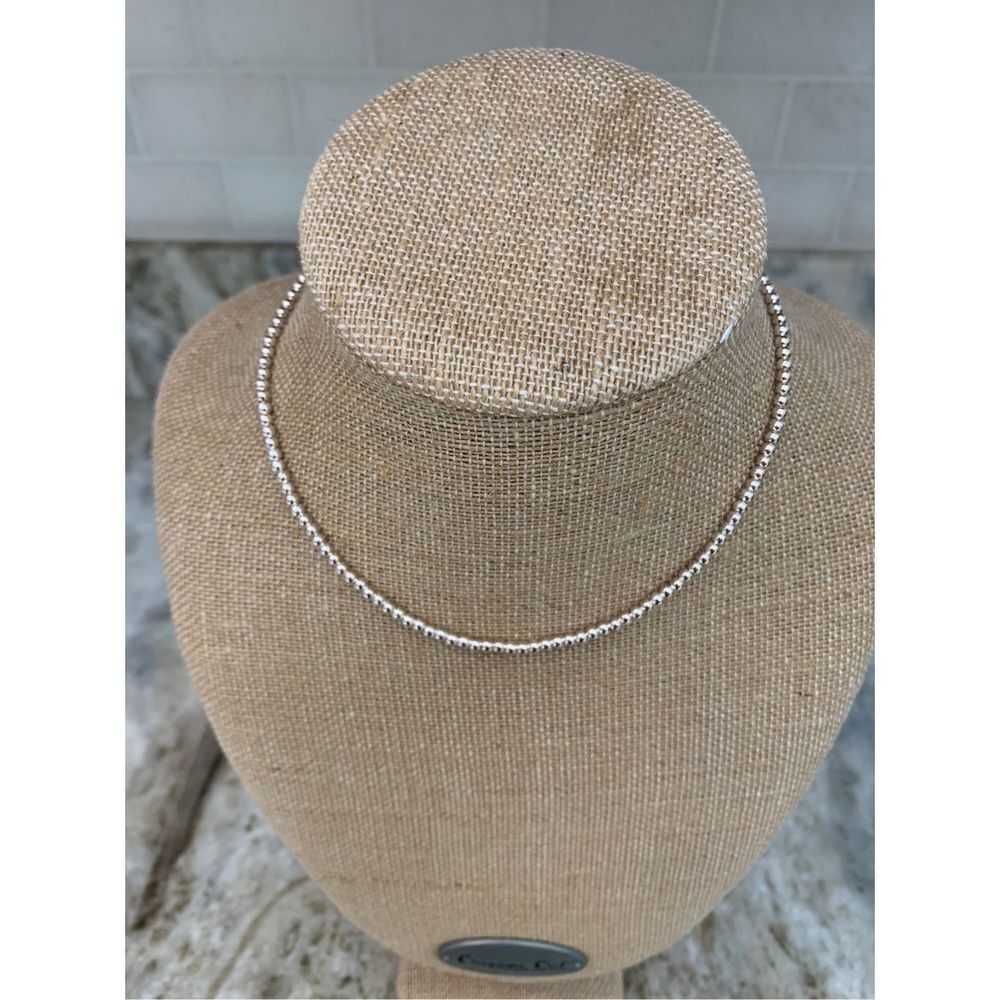 .925 Childs Beaded Sterling Silver Necklace #Italy #childs necklace